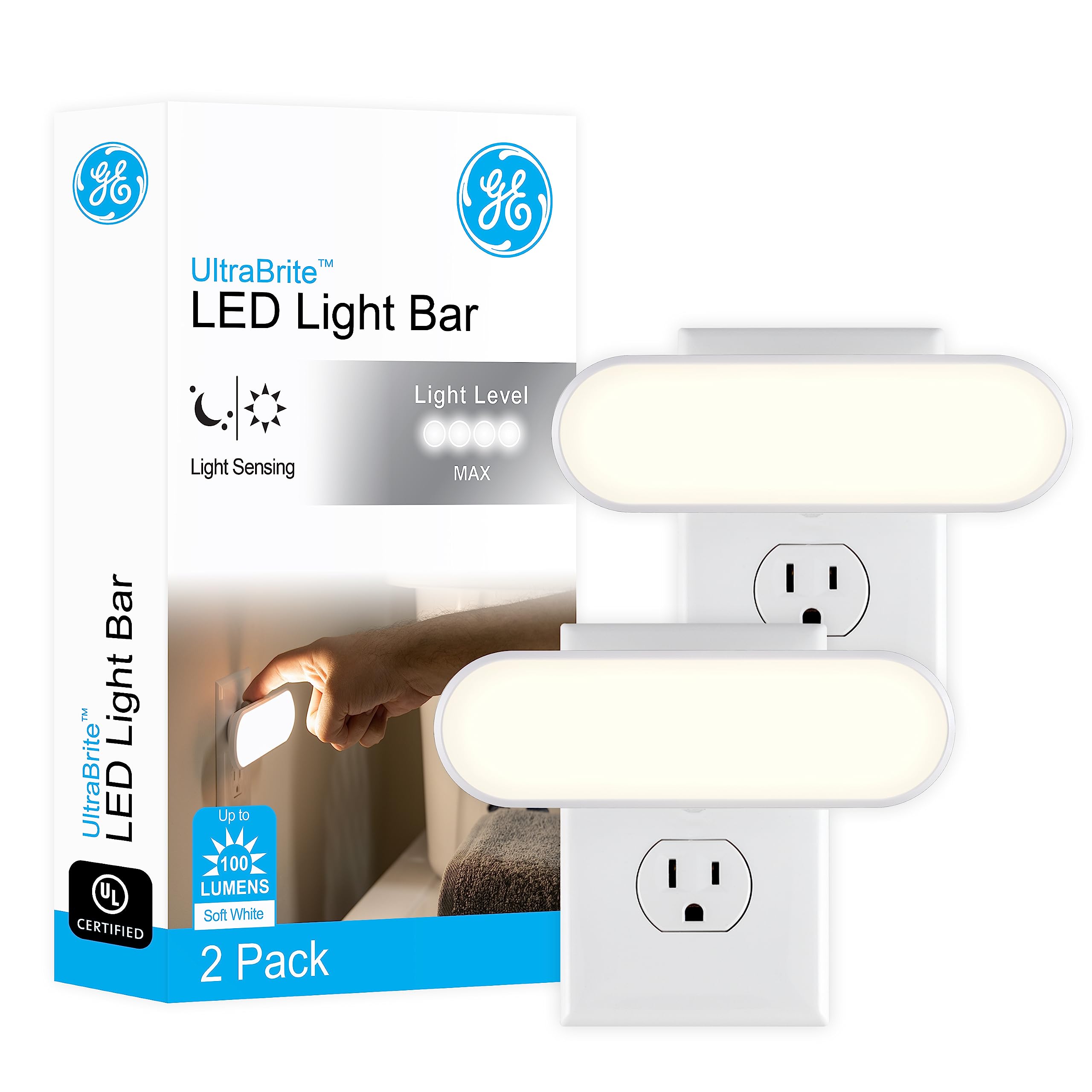 Mua GE Ultrabrite LED Light Bar, 100 Lumens, 2 Pack, Plug-in, Dusk ...