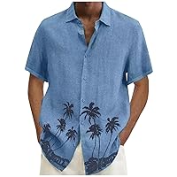 Men's Casual Lapel Beach Holiday Wear Fashion Hawaiian Short-Sleeved