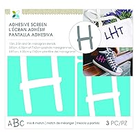 Momenta H Fun Font Monogram Screen Stencil, Blue