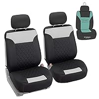 FH Group Car Seat Cover Cushion - 2 Pack Seat Covers for Cars Trucks SUV, Gray Black Car Seat Covers Neosupreme Car Seat Cushions, Durable Car Seat Cover Cushion, Universal Fit Car Seat Protector