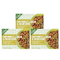 Miss Olives Southwest Style Bean & Grain Bowl Low Sodium Microwavable Ready Meal, 7 ounce (Pack of 3)