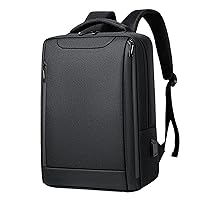 Backpack for Men Work Business Slim Backpack with USB Charger Computer Notebooks Bag Men Gift, Lightweight 15.6 inch Travel Laptop Backpack Black
