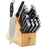 HENCKELS Statement Razor-Sharp 20-Piece Knife Set with Block, Chef Knife, Bread Knife, German Engineered Knife Informed by over 100 Years of Mastery, Natural