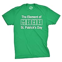 Mens The Element of Saint Patricks Day T Shirt Funny Lucky Pattys Tee Cool Irish