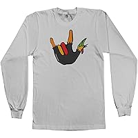Threadrock Men's Rocker Thanksgiving Hand Turkey Long Sleeve T-Shirt