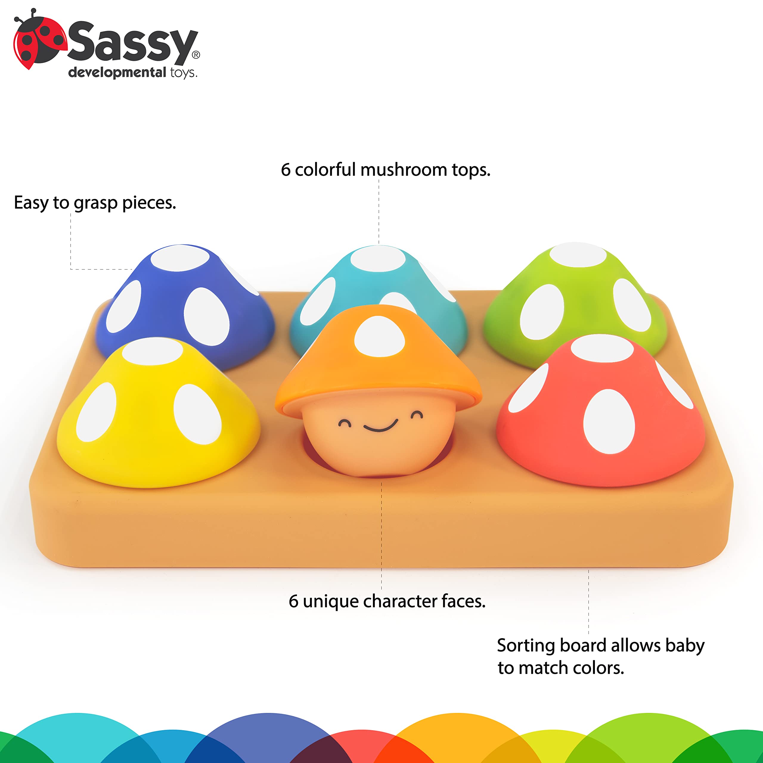 SASSY Mischievous Matching Mushrooms Toy