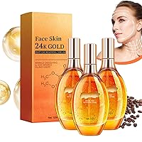 Q10Skin 24K Gold Peptide Reversal Serum, Wrinkle Dissolving & Anti Wrinkle Filling Liquid, Collagen Peptide Serum for All Skin Types (3PCS)
