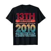 Vintage 2010 13 Year Old Gifts Limited Edition 13th Birthday T-Shirt