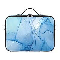 Blue Marble Cosmetic Bag for Women Travel Toiletry Bag with Handles Shoulder Strap Makeup Bag Roomy Makeup Bags for Makeup Beginners Journey