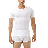 Underworks Mens Microfiber Compression Crew Neck T-Shirt 3-Pack