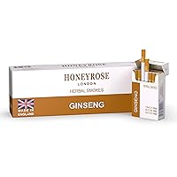 Honeyrose Ginseng - Tobacco & Nicotine Free Herbal Cigarettes
