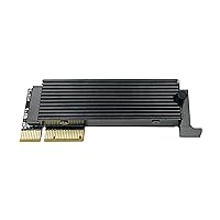 Low-Profile M.2 NVMe SSD to PCIe 4.0 Adapter with Heat Sink for 1U PCIE-M21U40HS