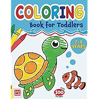 Coloring Book for Toddlers 2-4 years: Cute Animals and Simple Pictures To Learn and Color