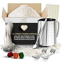 Soy Candle Making Kit for Adults, Candle Making Supplies Kit for Adults & Kids, 12.4Oz Soy Wax for Candle Making, 108 PC DIY Candle Making Kit for Adults Includes Wax Melter, Candle Wicks, Dyes & More