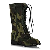 Ellie Shoes Children's 1 Inch Heel Camo Ankle Boot