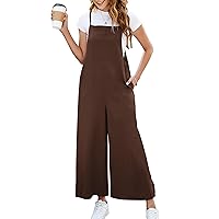 Flygo Womens Overalls Adjustable Spaghetti Strap Jumpsuit Casual Loose Bib Overall Sleeveless Baggy Romper with Pockets