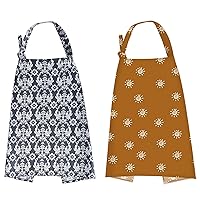 UHINOOS 2Pack Nursing Cover for Breastfeeding Grey and Brown