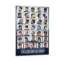 Men's Barbershop Posters Vintage Hair Salon Posters Boy And Youth Barbershop Hair Salon Posters (1) Canvas Painting Posters And Prints Wall Art Pictures for Living Room Bedroom Decor 20x30inch(50x75