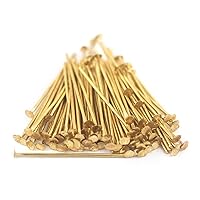 TheBeadChest Gold 21 Gauge 1 Inch Head Pins (Approx 100 Pieces)
