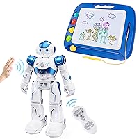 SGILE Kids Boys Girls Toys Gifts, Magnetic Drawing Board(Blue) Bundle with STEM Remote Control Robot Toy(Blue)