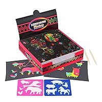 Scratch Art for Kids, 100 Magic Arts and Crafts for Kids, Paint for Kids Birthday Game Party Christmas Craft Gifts, Cool Toys for girls and Girls Use imagination to Create Children's Own Paintings