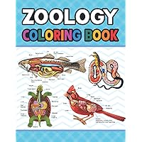 Zoology Coloring Book: Learn The Zoology & Enhance Your Practice. Animal Anatomy and Veterinary Anatomy Coloring Book. Dog Cat Horse Frog Bird Anatomy ... Handbook of Zoology Students & Teachers.