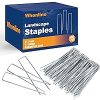 Whonline 560pcs Landscape Staples 6 Inch 11 Gauge Ground Stakes Heavy Duty Galvanized Garden Stakes, Drip Irrigation Stakes for Securing Irrigation Tubing Fabric Weed Barrier Ground Sheets