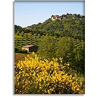 Bathroom Wall Art Decor Bathroom Pictures for Wall Artwork Villages the hills Lake Trasimeno Umbria Italy Framed Canvas Wall Art for Bedroom Dining Room Farmhouse 16