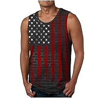 Mens American Flag Tank Tops Patriotic 4th of July Sleeveless Shirt Independence Day USA Workout Tee for Going Out