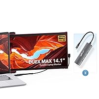 Mobile Pixels Duex Max Portable Monitor with 5-in-1 USB C Hub, 14.1