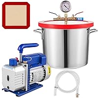 ABLAZE 2 Gallon Gal Vacuum Chamber Stainless Steel Degassing Urethanes Silicone Epoxies Lid Kit 