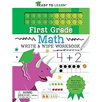 Ready to Learn: First Grade Math Write & Wipe Workbook with Popper