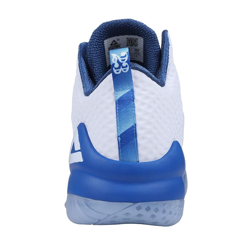  PEAK mens High Top Basketball Lou Williams Streetball Master  Breathable Non Slip Outdoor Cushioning Workout Fitness Shoes, Cerulean  Cloud, 7