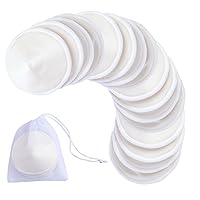 Washable Nursing Pads | 10 Pairs (20 Count) | Organic Nursing Pads | Breastfeeding Supplies | Reusable Breast Pads for Leaking Milk | Breastfeeding Pads | Includes Mesh Laundry Bag