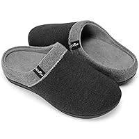 ERGOfoot Orthotic Slippers with Arch Support, Ideal for Plantar Fasciitis, Flat Feet, Heel Pain Relief, Slip on Clog Indoor Outdoor House Shoes with Anti-Skid Rubber Sole
