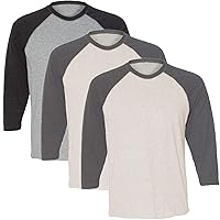 Girls' Baseball 3/4 Sleeve T-Shirt (Pack of 3)