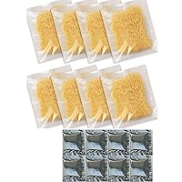 Hakubaku Authentic Ramen Noodles and Soup Combo - Noodles 8 pack & Miso Ramen Soup Base Packet (Pack of 8)