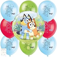 Unique Bluey Balloons Bundle - Bluey Themed Balloons Latex & Foil, with Checklist - Bluey Birthday Decorations, Bluey Party Supplies, Bluey Party Decorations