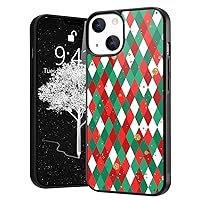 Christmas Color Pattern Designed for iPhone 13 Case Shockproof Anti-Scratch Protective Cover Hard Aluminum Back Case Slim Cell Phone Cases iPhone 13 for Girls Women