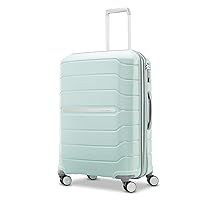 Samsonite Freeform Hardside Expandable with Double Spinner Wheels, Checked-Medium 24-Inch, Mint Green