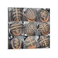 Barbershop Wall Decoration Poster Collage of African American Men's Braids Poster for Dreadlocks Canvas Painting Posters And Prints Wall Art Pictures for Living Room Bedroom Decor 24x24inch(60x60cm)