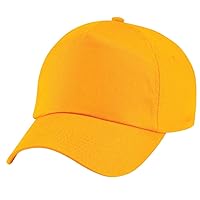 Unisex Plain Original 5 Panel Baseball Cap (One Size) (Gold)