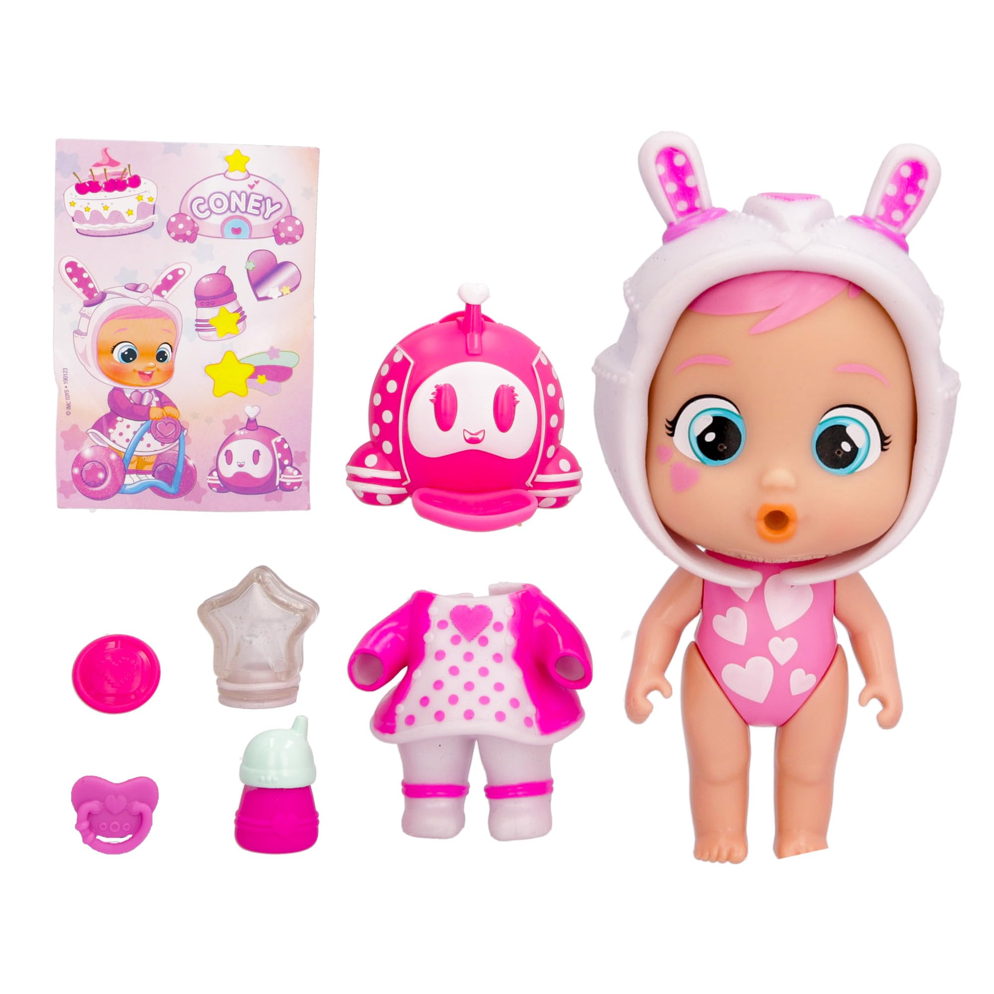 Cry Babies Magic Tears Stars Coney's House - 11+ Surprise Accessories, Doll | Kids Age 3+