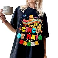 DuminApparel Cinco De Mayo Shirt for Women Mexico Party Shirt Funny Fiesta Party Shirt Multi