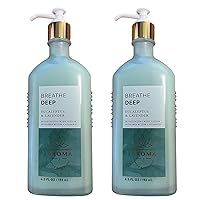 Bath and Body Works Breathe Deep Eucalyptus Lavender Aromatherapy Gift Set of 2-6.5 Ounce Moisturizing Body Lotion with Shea Butter and Vitamin E