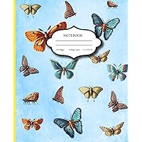 Butterflies themed NOTEBOOK: 9.25 x 7.5 inches 110 page College Ruled