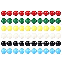 Game Replacement Marbles,60pcs 9/16 in Solid Color Game Balls for Chinese Checkers,Aggravation Game,Marble Run,Marble Games(6 Colors)