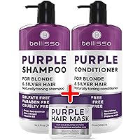 BELLISSO Purple Shampoo and Conditioner ​and Purple Hair Mask