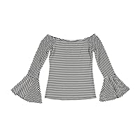 Womens Striped Off The Shoulder Blouse