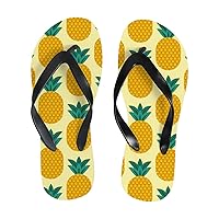 Vantaso Slim Flip Flops for Women Seamless Pineapple Yoga Mat Thong Sandals Casual Slippers